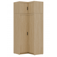 Szafa narożna z nadstawką  98 / 98 cm TRINO beżowa